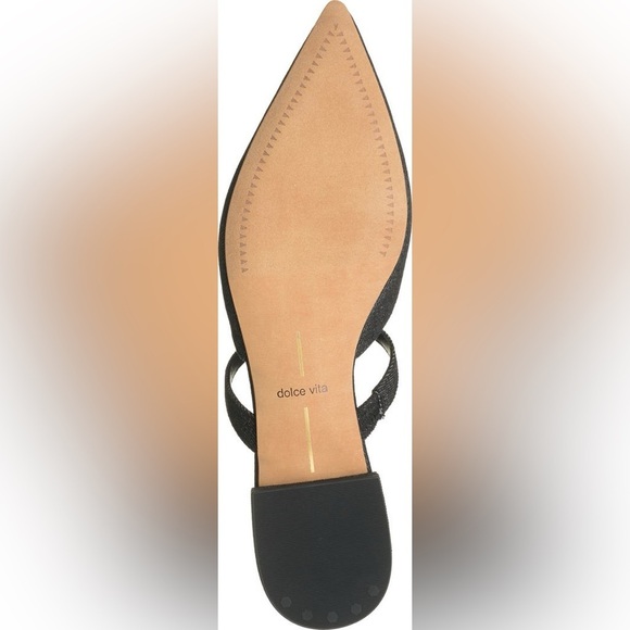 NEW Dolce Vita Black Denim Mule Flats - Picture 6 of 7